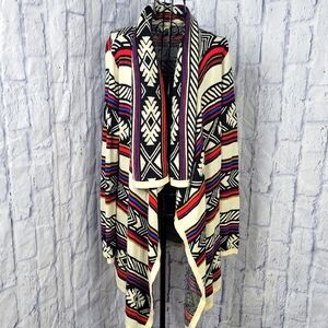 Chip & Pepper Blue and‎ Black Shrug Sweater